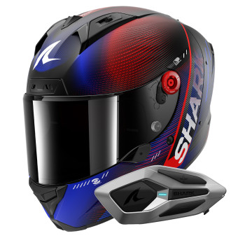 Casque Integral Shark Aeron Speed-Tech Mat DBR + Kit Bluetooth Sena for Shark Mesh Casque Integral Shark Aeron Speed-Tech Mat DBR + Kit Bluetooth Sena for Shark Mesh