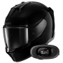 Casque Integral Shark D-Skwal 3 Blank BLK + Kit Bluetooth 5R Lite