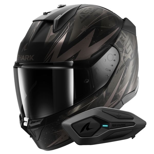 Integral Shark D-Skwal 3 Blast-R Mat KAA + Kit Bluetooth Sena for Shark Solo