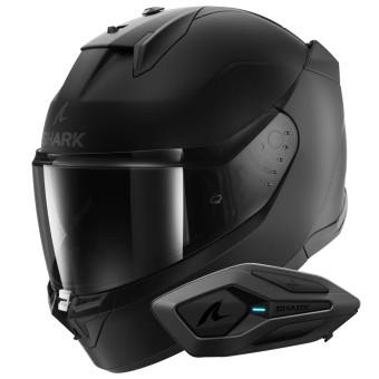 Integral Shark D-Skwal 3 Dark Shadow Edition Mat KMA + Kit Bluetooth Sena for Shark Sol