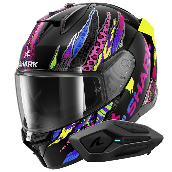 Integral Shark D-Skwal 3 Fawn KVY + Kit Bluetooth Sena for Shark Solo