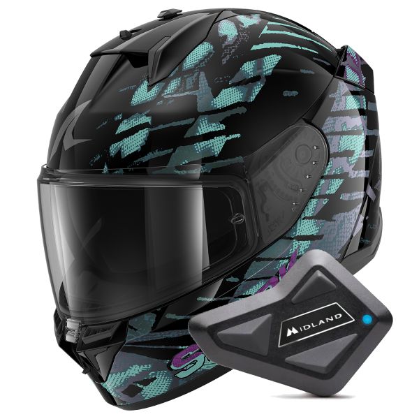 Integral Shark D-Skwal 3 Reptaia Mat KXK + Kit Bluetooth BT Mini
