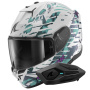 Casque Integral Shark D-Skwal 3 Reptaia WXW + Kit Bluetooth Sena for Shark Solo
