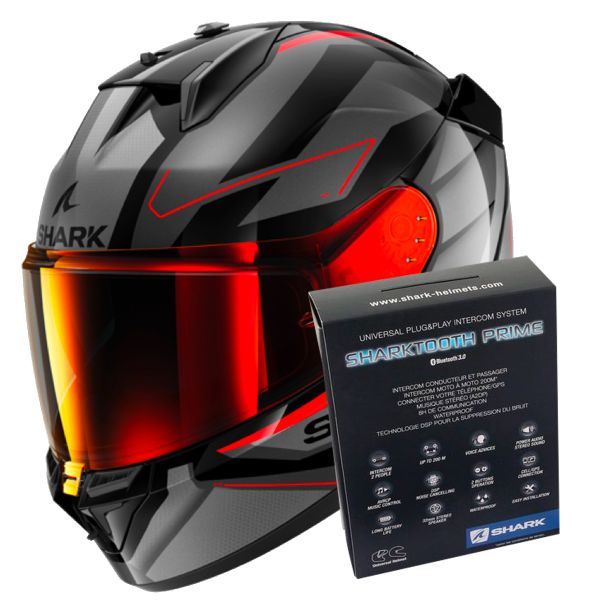 Integral Shark D-Skwal 3 Sizler KAR + Kit Bluetooth Sharktooth Prime