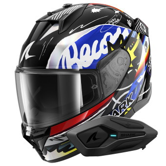 Integral Shark D-Skwal 3 Streetrush KBU + Kit Bluetooth Sena for Shark Solo