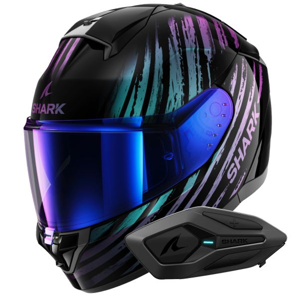 Integral Shark Ridill 2 Assya KXK + Kit Bluetooth Sena for Shark Solo