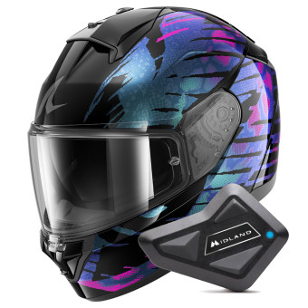 Integral Shark Ridill 2 Reptaia KVX + Kit Bluetooth BT Mini