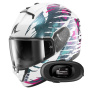 Casque Integral Shark Ridill 2 Reptaia WVX + Kit bluetooth 5R Lite Solo