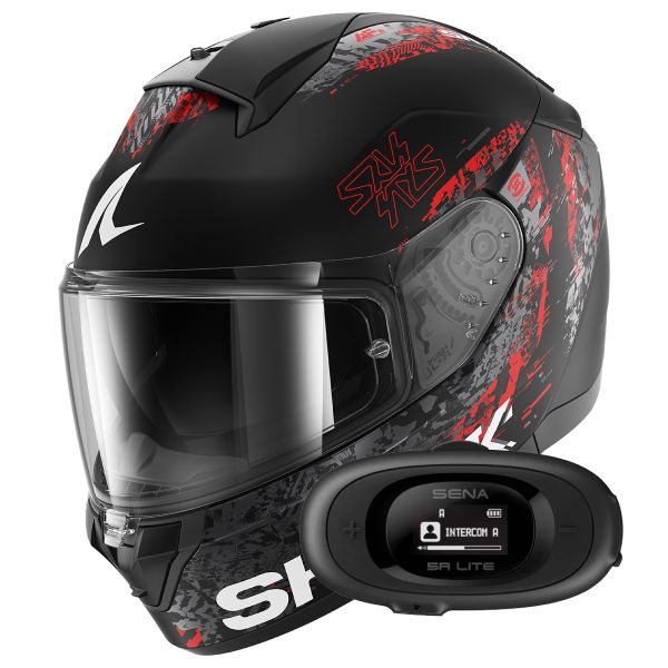 Integral Shark Ridill 2 Speed-Vib Mat KAR + Kit bluetooth 5R Lite Solo