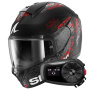 Casque Integral Shark Ridill 2 Speed-Vib Mat KAR + Kit Bluetooth 5S Solo