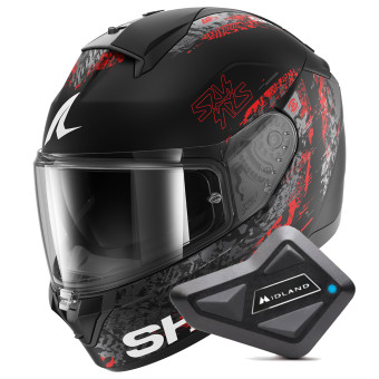 Casque Integral Shark Ridill 2 Speed-Vib Mat KAR + Kit Bluetooth BT Mini Casque Integral Shark Ridill 2 Speed-Vib Mat KAR + Kit Bluetooth BT Mini