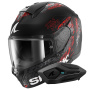 Casque Integral Shark Ridill 2 Speed-Vib Mat KAR + Kit Bluetooth Sena for Shark Solo