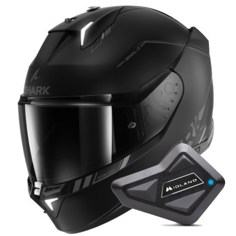 Integral Shark Skwal i3 Blank SP Mat KAK + Kit Bluetooth BT Mini