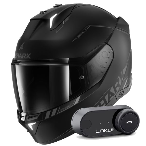 Integral Shark Skwal i3 Blank SP Mat KAK + Kit Bluetooth Lokui K30 Integral Shark Skwal i3 Blank SP Mat KAK + Kit Bluetooth Lokui K30
