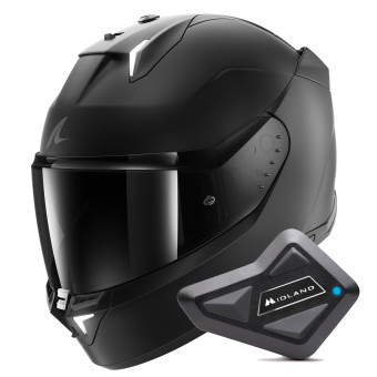 Integral Shark Skwal i3 Dark Shadow Edition Mat KMA + Kit Bluetooth BT Mini