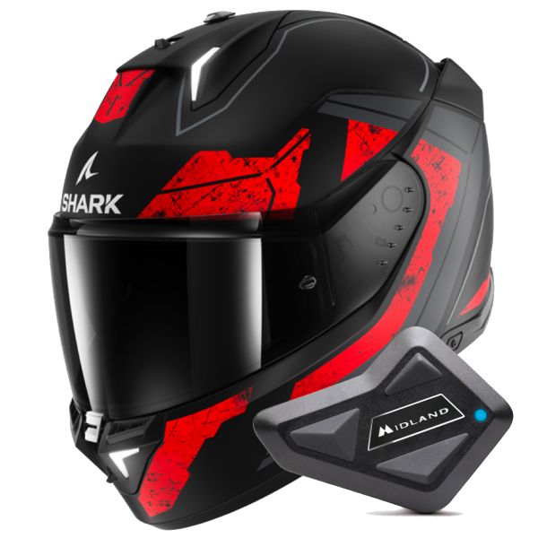 Integral Shark Skwal i3 Rhad KUR + Kit Bluetooth BT Mini