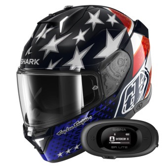 Integral Shark Skwal i3 US Flag BRW + Kit bluetooth 5R Lite