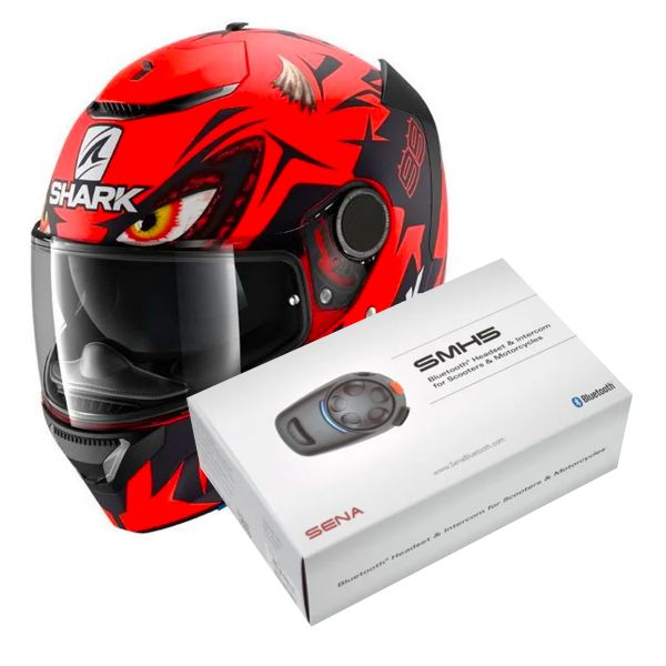 Integral Shark Spartan 1.2 Replic Lorenzo Austrian GP Mat RKR + Kit Bluetooth Sena SMH5 Integral Shark Spartan 1.2 Replic Lorenzo Austrian GP Mat RKR + Kit Bluetooth Sena SMH5