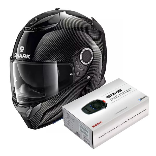 Integral Shark Spartan Carbon 1.2 Skin DKA + Kit Bluetooth Sena SMH5