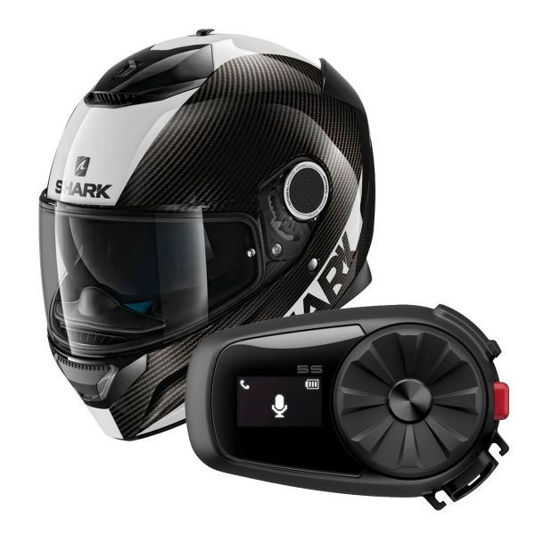 Integral Shark Spartan Carbon 1.2 Skin DWS + Kit Bluetooth Sena 5S