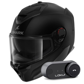 Casque Integral Shark Spartan GT Pro Blank Mat KMA + Kit Bluetooth Lokui K30 Casque Integral Shark Spartan GT Pro Blank Mat KMA + Kit Bluetooth Lokui K30