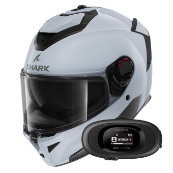 Integral Shark Spartan GT Pro Blank W03 + Kit bluetooth 5R Lite Solo