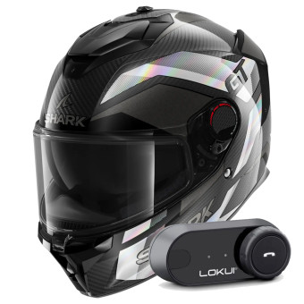 Integral Shark Spartan GT Pro Ritmo Carbon DAI + Kit Bluetooth Lokui K30