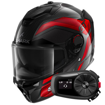 Casque Integral Shark Spartan GT Pro Ritmo Carbon DRU + Kit Bluetooth 5S Solo Casque Integral Shark Spartan GT Pro Ritmo Carbon DRU + Kit Bluetooth 5S Solo