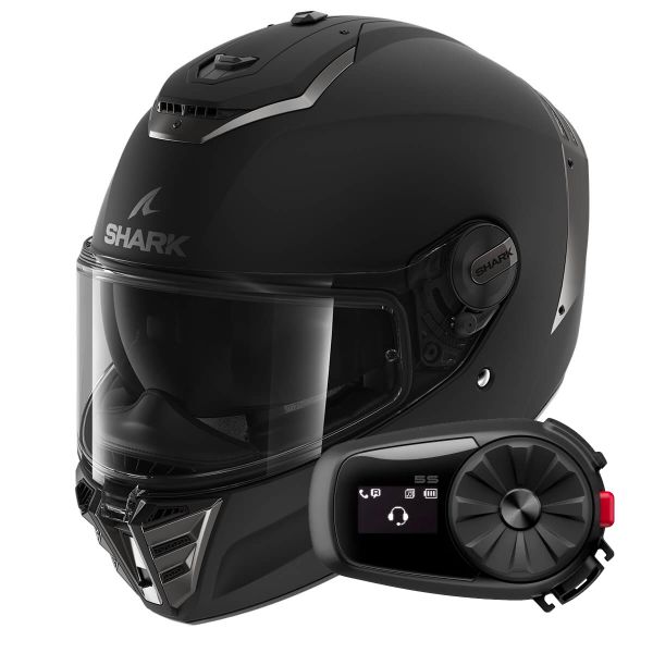 Integral Shark Spartan RS Blank Mat KMA + Kit Bluetooth 5S Solo Integral Shark Spartan RS Blank Mat KMA + Kit Bluetooth 5S Solo