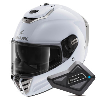 Integral Shark Spartan RS Blank W01 + Kit Bluetooth BT Mini