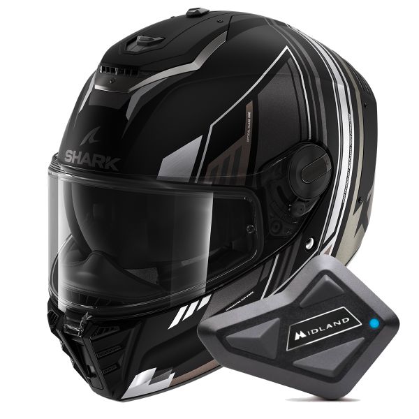 Integral Shark Spartan RS Byhron Mat KAU + Kit Bluetooth BT Mini