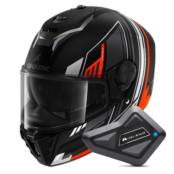 Integral Shark Spartan RS Byhron Mat KOU + Kit Bluetooth BT Mini