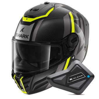 Integral Shark Spartan RS Carbon Shawn DYA + Kit Bluetooth BT Mini