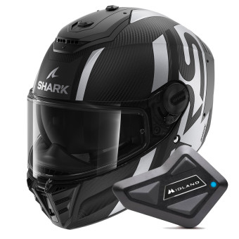 Integral Shark Spartan RS Carbon Shawn Mat DKS + Kit Bluetooth BT Mini