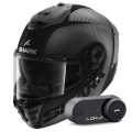Pack Spartan Rs Carbon Skin DMA Dark Visor + Kit Bluetooth Lokui K30