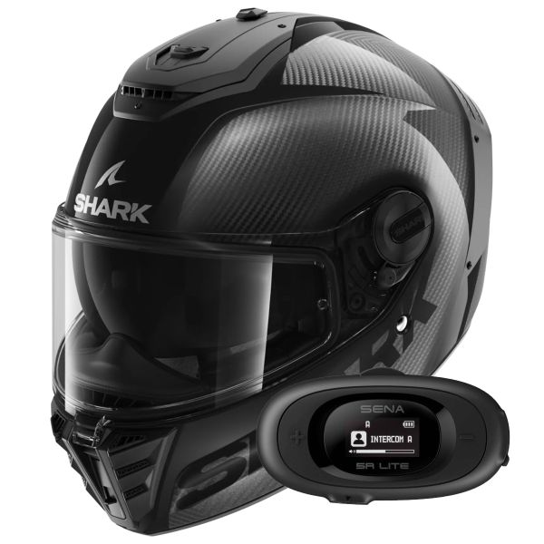 Integral Shark Spartan Rs Carbon Skin Visor In The Box Carbon DAD + Kit bluetooth 5R Li