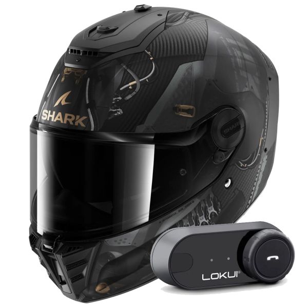 Integral Shark Spartan RS Carbon Xbot Mat DAC + Kit Bluetooth Lokui K30