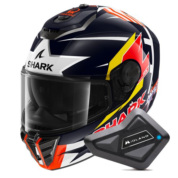 Integral Shark Spartan RS Replica Zarco Austin BRW + Kit Bluetooth BT Mini