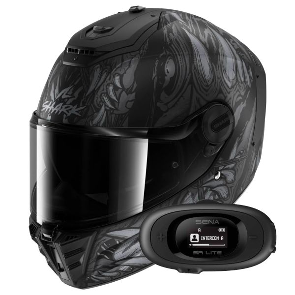 Integral Shark Spartan RS Shaytan Mat KAA + Kit bluetooth 5R Lite Solo