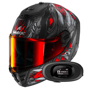 Integral Shark Spartan RS Shaytan Mat KRA + Kit bluetooth 5R Lite Solo
