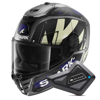 Integral Shark Spartan RS Styngrey Mat AAB + Kit Bluetooth BT Mini