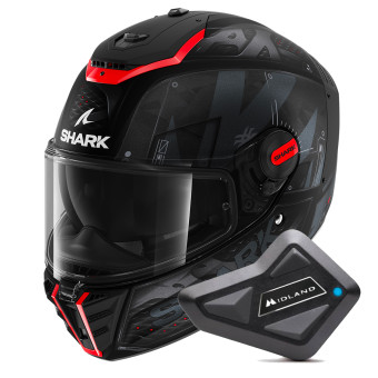 Integral Shark Spartan RS Styngrey Mat KAR + Kit Bluetooth BT Mini