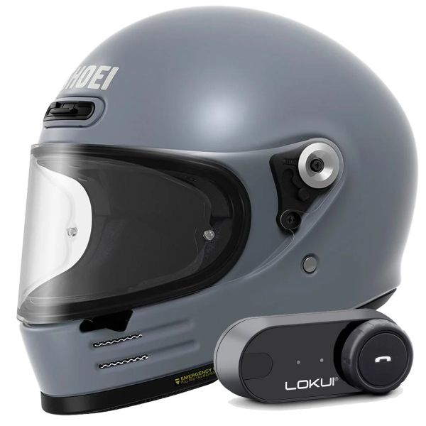 Integral Shoei Glamster 06 Basalt Grey + Bluetooth-Kit Lokui K30 Integral Shoei Glamster 06 Basalt Grey + Bluetooth-Kit Lokui K30