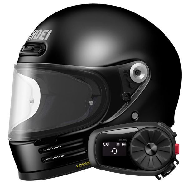 Integral Shoei Glamster 06 Black + Bluetooth Kit 5S Solo