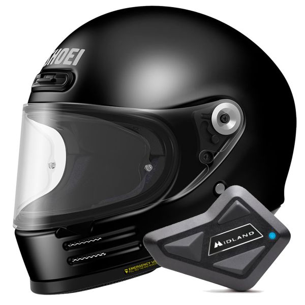 Integral Shoei Glamster 06 Schwarz + Bluetooth-Kit BT Mini Integral Shoei Glamster 06 Schwarz + Bluetooth-Kit BT Mini