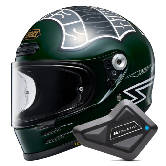 Integral Shoei Glamster 06 Heiwa Motorcycle TC-4 + Kit Bluetooth BT Mini