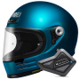 Casque Integral Shoei Glamster 06 Laguna Blue + Bluetooth Kit BT Mini