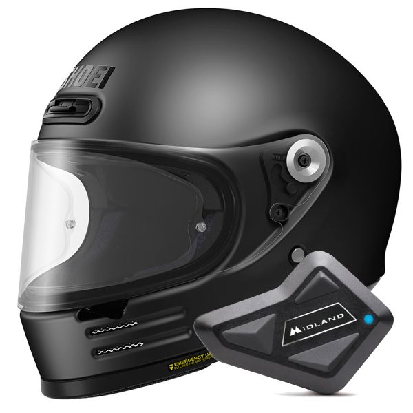 Integral Shoei Glamster 06 Matt Black + Bluetooth Kit BT Mini Integral Shoei Glamster 06 Matt Black + Bluetooth Kit BT Mini