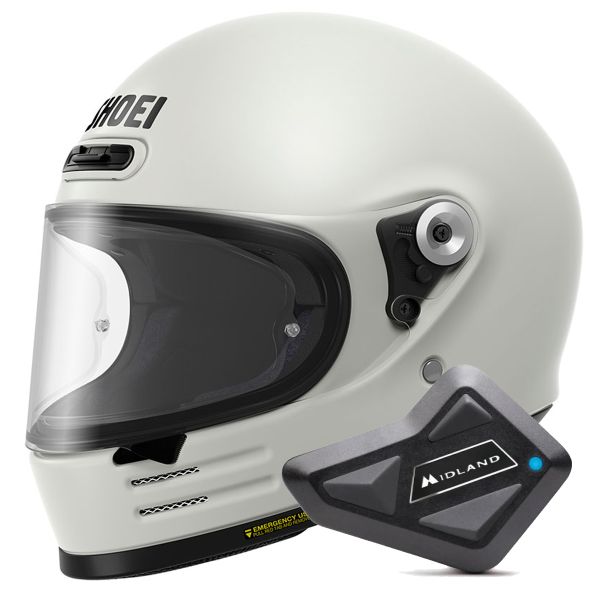 Integral Shoei Glamster 06 Off White + Bluetooth Kit BT Mini Integral Shoei Glamster 06 Off White + Bluetooth Kit BT Mini