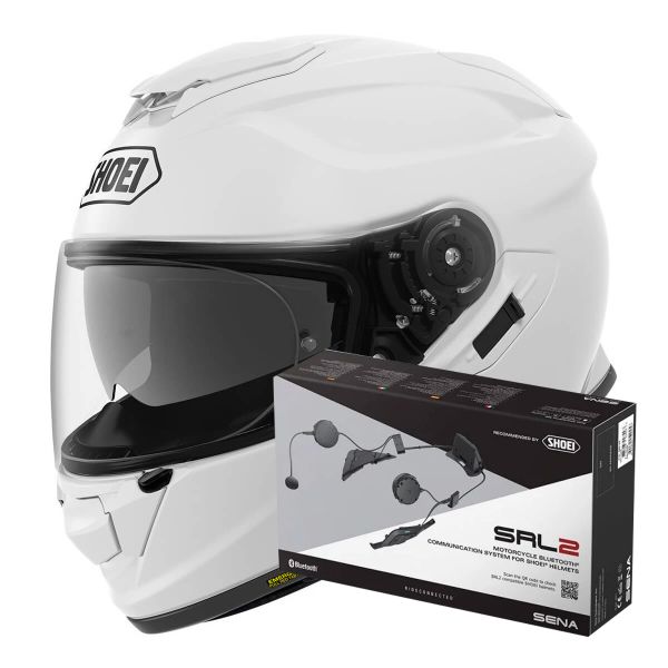 Integral Shoei GT-AIR 2 White + Intercom Sena SRL-02